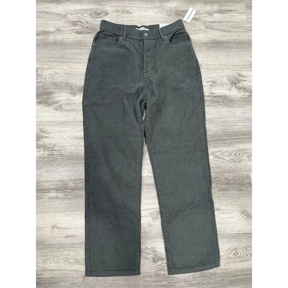 Pacsun Corduroy Pants Butterfly Embroidered High Rise Gray Size 27 - Picture 2 of 9